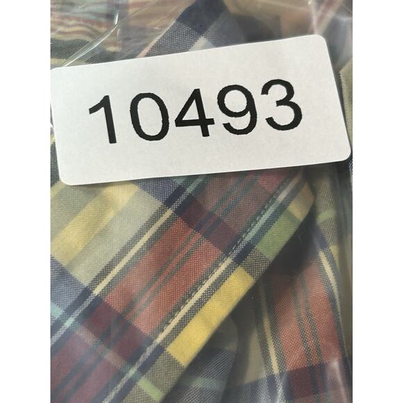 Ralph Lauren Shirt Mens Large Yellow Plaid Custom Fit Cotton Blue Pony Preppy - Picture 7 of 7